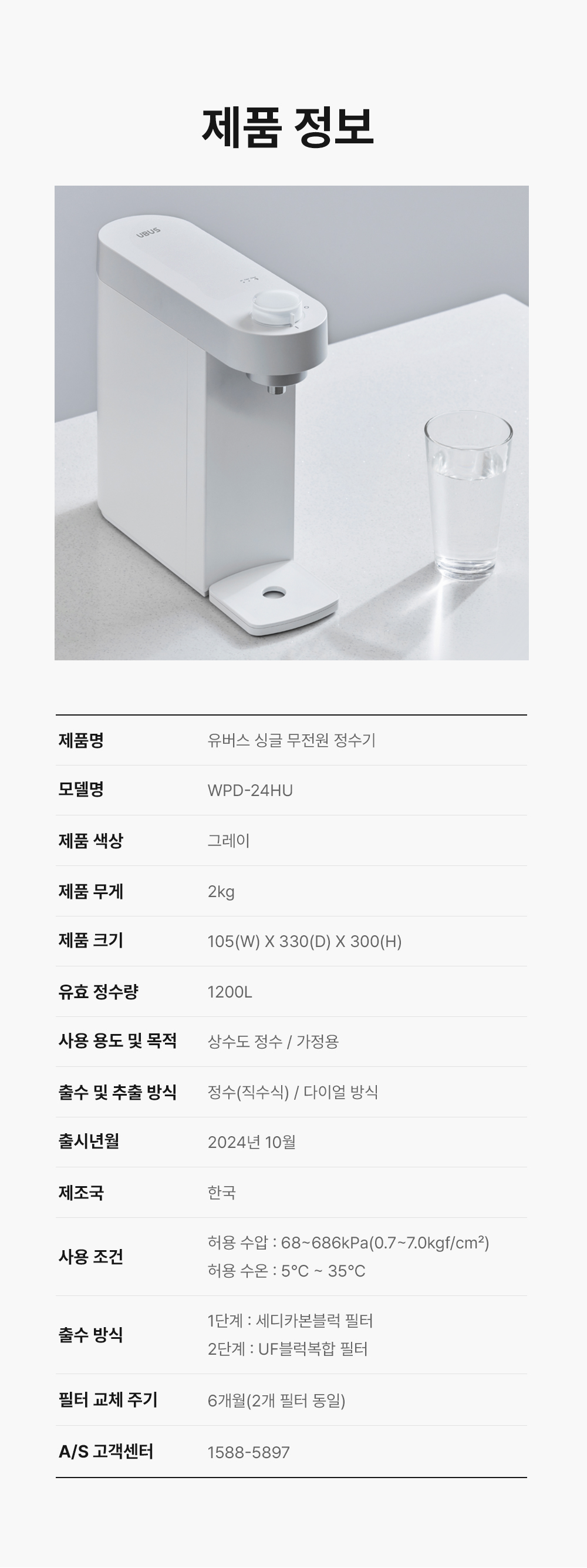 UBUS-WPD24HU (무전원직수) 상세 이미지 16